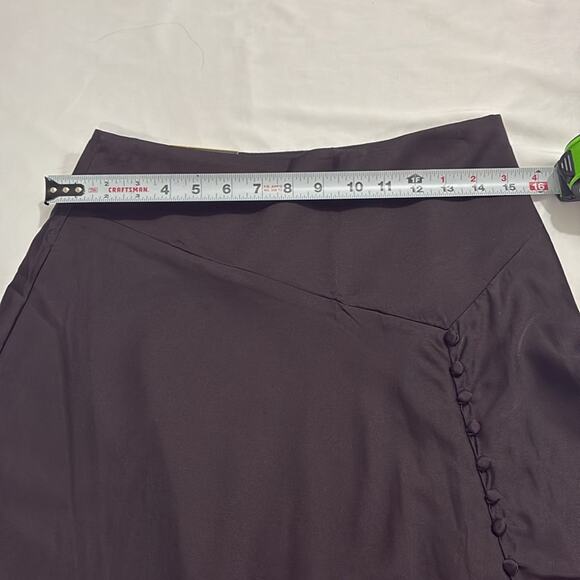 NWT Banana Republic Brown Satin Dainty Office Career Minimalist Skirt 2 Chic - Picture 8 of 8